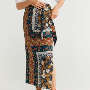 Mango Mixed print skirt
